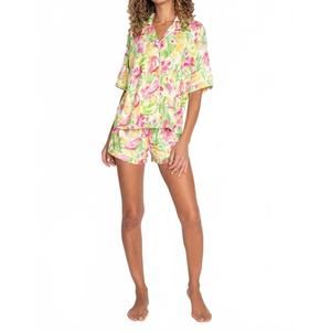 NEW PJ SALVAGE that's bananas fruits print short pajama set in yellow